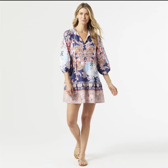 Coco & Carmen Sumter Ruffle Sleeve Tunic Dress Size S/M - Picture 1 of 4